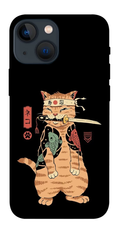 Чохол на Apple iPhone 13 mini (5.4") Кіт-самурай фото 1 з 1