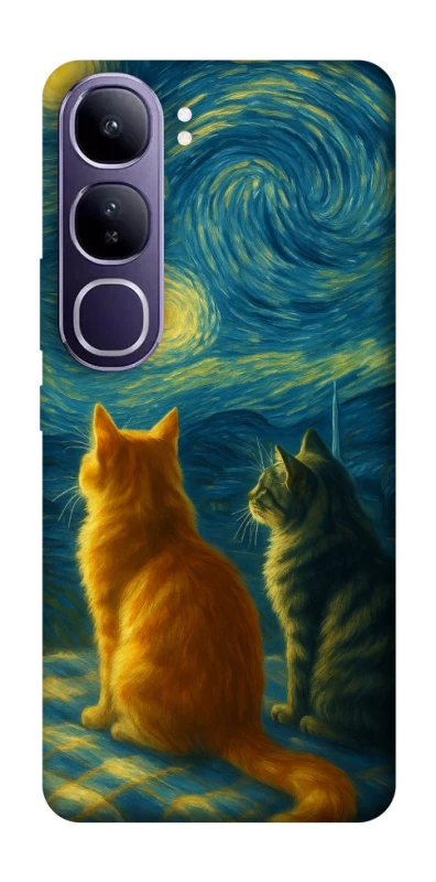 Чохол на Vivo Y300 Cats under the stars фото 1 Чохол на Vivo Y300 Cats under the stars фото 1 з 1
