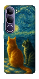 Чохол на Vivo Y300 Cats under the stars фото 1 Чохол на Vivo Y300 Cats under the stars фото 1 з 1
