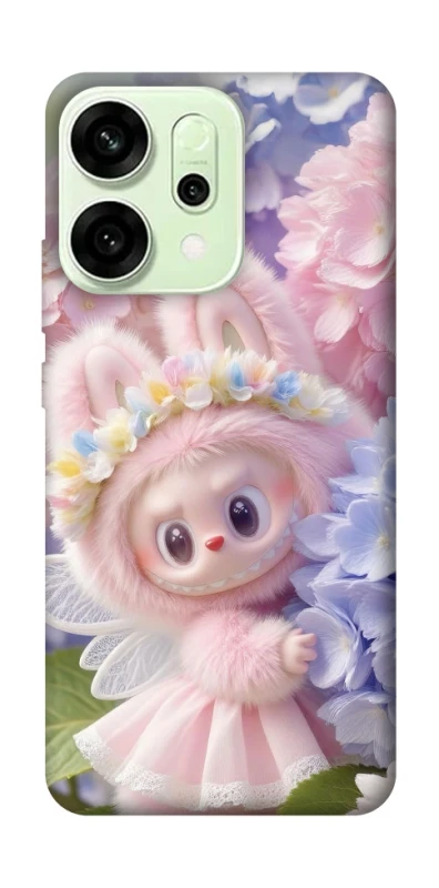 Чохол на Oppo Reno 14 Labubu & Flowers ver.1 фото 1 з 1