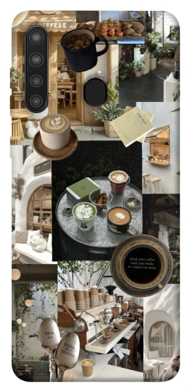 Чехол на Samsung Galaxy A21 Coffee collage ver.4 фото 1 из 1