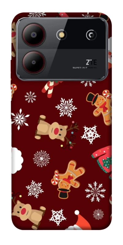 Чохол на ZTE Blade A54 4G Новорічний v6 фото 1 з 1