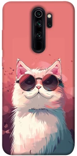 Чохол на Xiaomi Redmi Note 8 Pro Сat with glasses фото 1 з 1