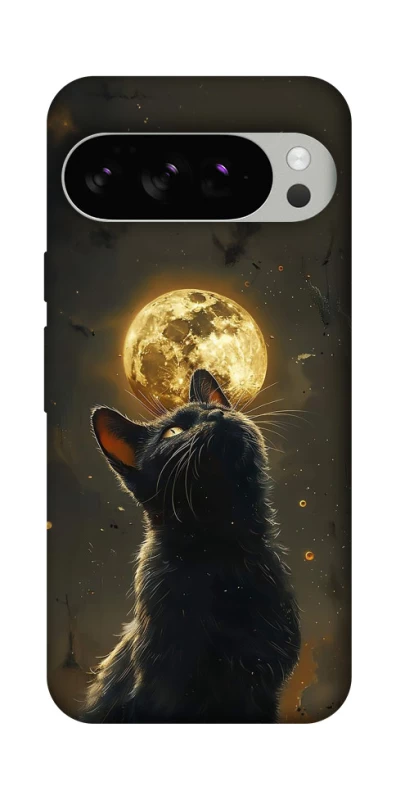 Чохол на Google Pixel 10 Pro Кіт під місяцем v2 фото 1 з 1