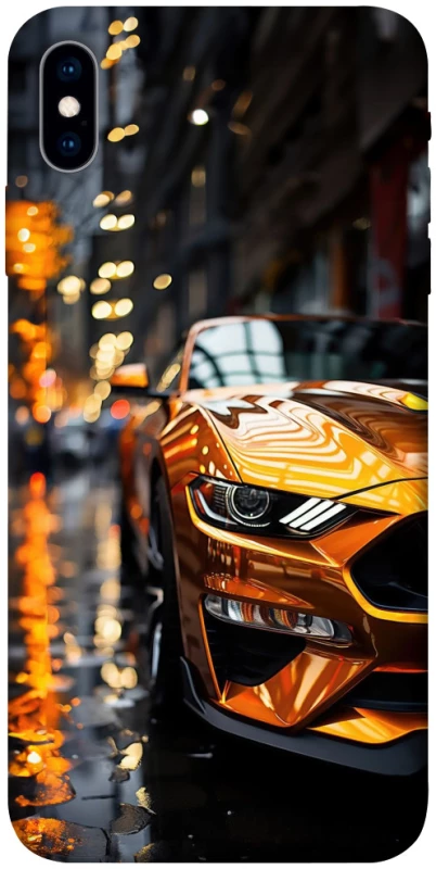 Чохол на Apple iPhone X (5.8") Golden sports car фото 1 з 1