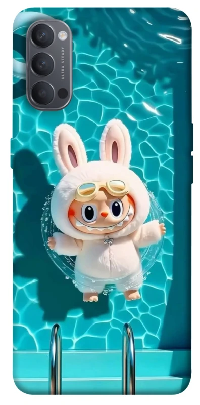 Чохол на Oppo Reno 4 Labubu in the pool ver.2 фото 1 з 1