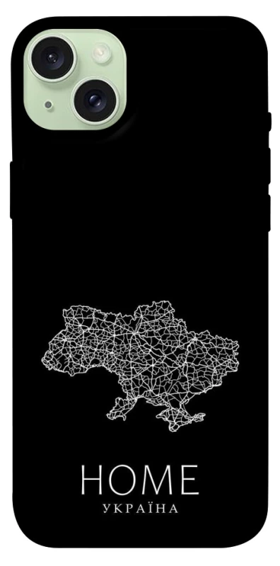 Чехол на Apple iPhone 15 Plus (6.7") Ukraine black map фото 1 из 1