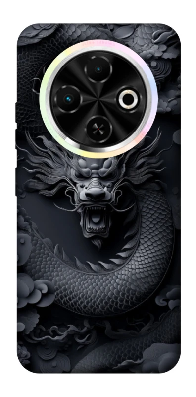 Чехол на TECNO Spark 30C black dragon фото 1 из 1