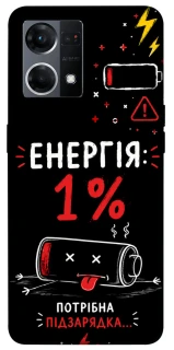 Чехол на Oppo Reno 7 4G Енергія: 1% фото 1 из 1