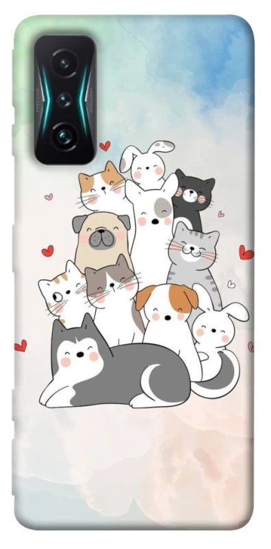 Чохол на Xiaomi Redmi K50 Gaming Funny Pets ver.2 фото 1 з 1