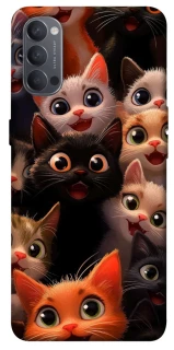 Чохол на Oppo Reno 4 happy cats фото 1 з 1