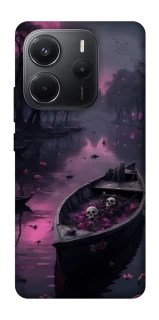 Чехол на Xiaomi Redmi Note 14 4G (Int. version) Boat and flamingo фото 1 из 1