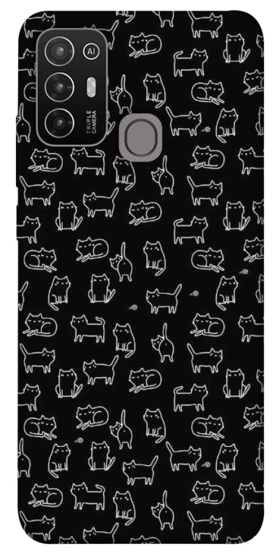 Чохол на ZTE Blade A52 Black Cats фото 1 з 1