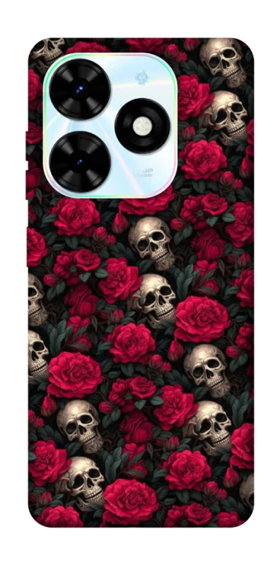 Чехол на TECNO Spark Go 2024 Черепа и розы фото 1 из 1