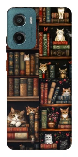Чохол на Motorola Moto G06 Cats & Books фото 1 з 1