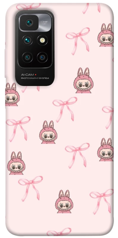 Чохол на Xiaomi Redmi 10 Pink bows and Labubus фото 1 з 1