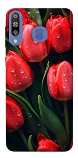 Чохол на Samsung Galaxy M30 Червоні тюльпани фото 1 Чохол на Samsung Galaxy M30 Червоні тюльпани фото 1 з 1
