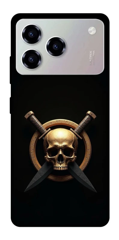 Чохол на ZTE Blade A76 Golden Skull фото 1 з 1