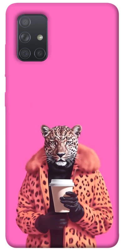 Чохол на Samsung Galaxy A71 Леопард з кавою фото 1 з 1
