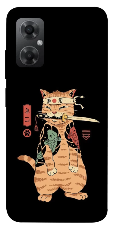 Чохол на Xiaomi Redmi Note 11R Кіт-самурай фото 1 з 1