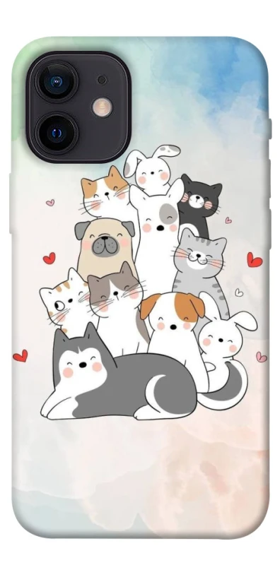 Чехол на Apple iPhone 12 mini (5.4") Funny Pets ver.2 фото 1 из 1