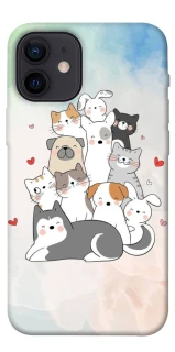 Чехол на Apple iPhone 12 mini (5.4") Funny Pets ver.2 фото 1 из 1