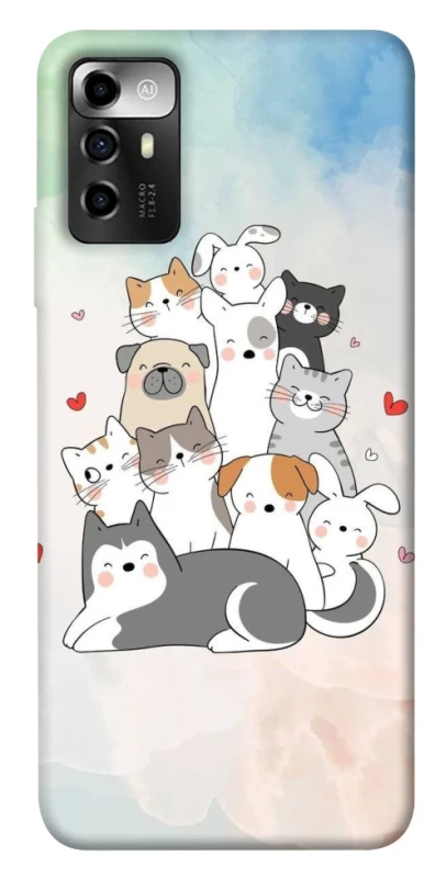 Чехол на ZTE Blade V40 Vita Funny Pets ver.2 фото 1 из 1