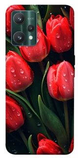 Чехол на Realme 9 Pro Красные тюльпаны фото 1 из 1