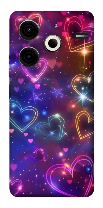 Чохол на TECNO Pova 6 Neo (LI6) Drawn hearts фото 1 з 1
