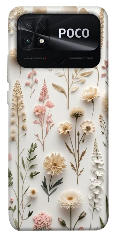 Чохол на Xiaomi Poco C40 Floral design ver.1 фото 1 з 1