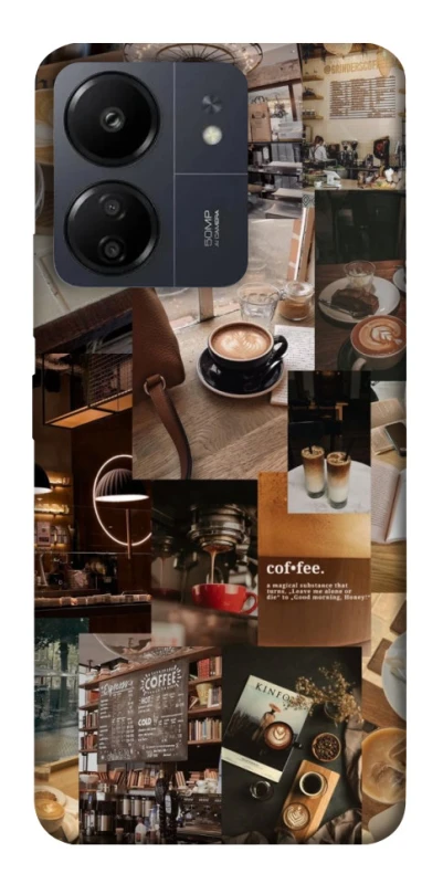 Чохол на Xiaomi Redmi 13C Coffee collage ver.2 фото 1 з 1