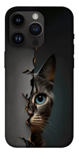 Чехол на Apple iPhone 14 Pro (6.1") Кот-подглядыватель v2 фото 1 из 1