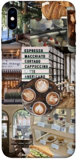 Чехол на Apple iPhone XS Max (6.5") Coffee collage ver.5 фото 1 из 1