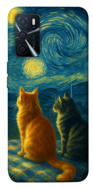 Чехол на Oppo A16s / A16 Cats under the stars фото 1 из 1