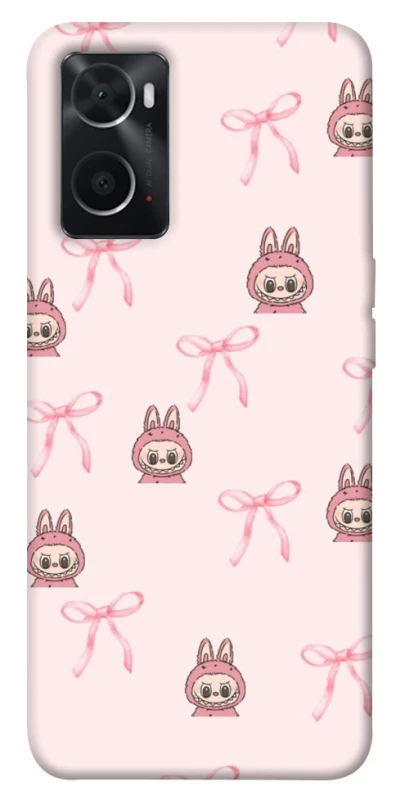 Чехол на Oppo A76 4G Pink bows and Labubus фото 1 из 1