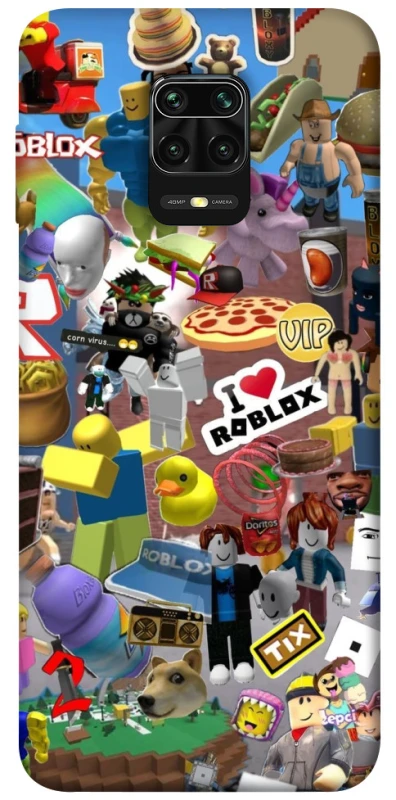 Чехол на Xiaomi Redmi Note 9s / Note 9 Pro / Note 9 Pro Max Roblox collage ver.5 фото 1 из 1