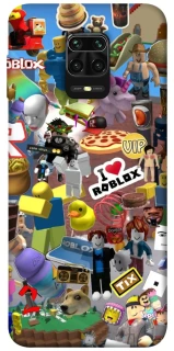 Чехол на Xiaomi Redmi Note 9s / Note 9 Pro / Note 9 Pro Max Roblox collage ver.5 фото 1 из 1