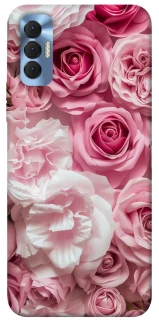 Чехол на TECNO Spark 8P Розовые цветы фото 1 из 1