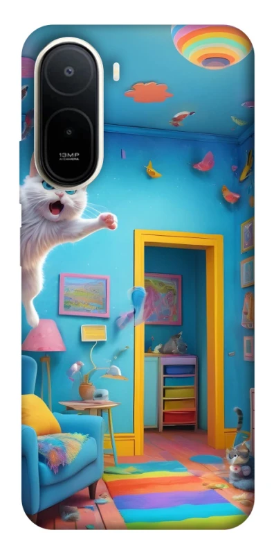 Чохол на Xiaomi Redmi A7 Pro 4G crazy cat фото 1 з 2