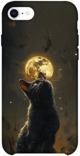 Чехол на Apple iPhone SE (2020) Кот под луной v2 фото 1 из 1