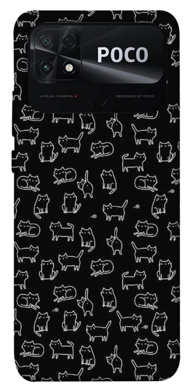 Чохол на Xiaomi Poco C40 Black Cats фото 1 з 1