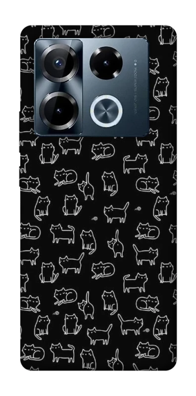 Чохол на Infinix Note 40 Pro 4G Black Cats фото 1 Чохол на Infinix Note 40 Pro 4G Black Cats фото 1 з 1