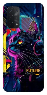 Чехол на Oppo A54 5G / A74 5G Cyber Cat v2 фото 1 из 1