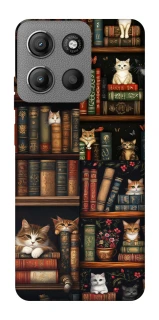 Чохол на Motorola Moto G15 4G Cats & Books фото 1 з 1