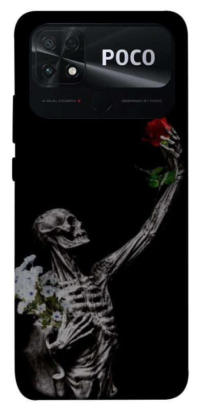 Чохол на Xiaomi Poco C40 Skeleton vs Rose фото 1 з 1