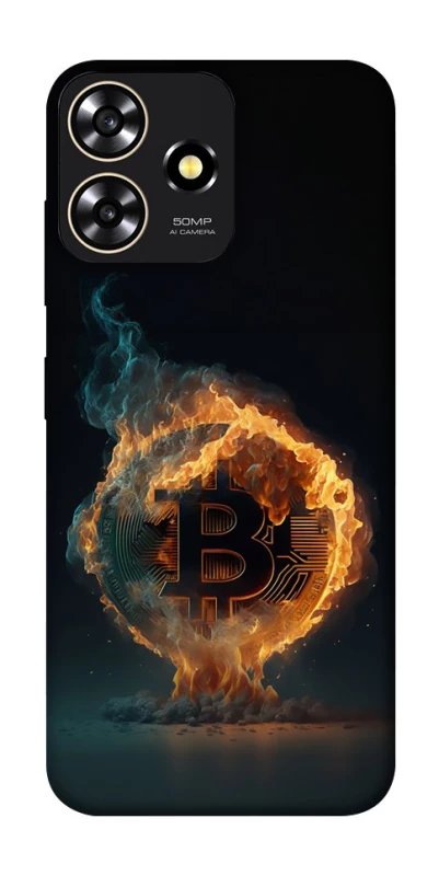 Чохол на ZTE Blade A73 4G Fire Bitcoin фото 1 з 1