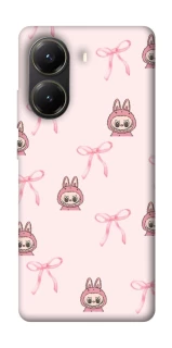Чохол на Xiaomi Poco X6 Pro Pink bows and Labubus фото 1 з 1