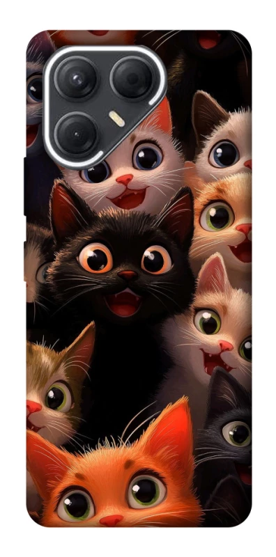 Чехол на TECNO Pova 7 happy cats фото 1 из 1