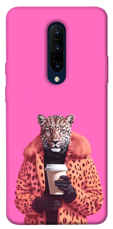 Чехол на OnePlus 7 Pro Леопард с кофе фото 1 из 1