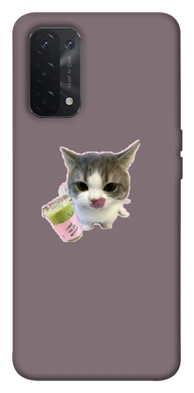 Чохол на Oppo A54 5G / A74 5G cat matcha фото 1 з 1